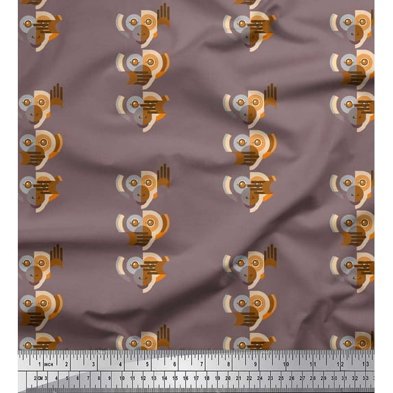 Soimoi Cotton Jersey Fabric Monkey Face Cartoon Print Sewing Fabric Yard 58 Inch Wide