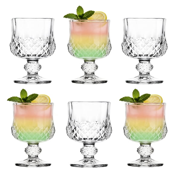 1.75oz Shot Glasses Set of 6/Cordial Glasses/Sherry Glasses/Super Cute Shot Glasses/Classical Style/Lead-free