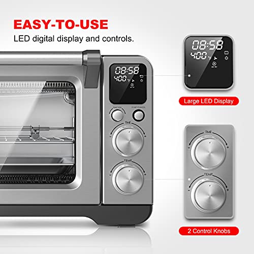 galanz 6 slice digital toaster oven with air fry