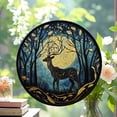 thumbnail image 2 of Boho Mystic Deer Stained Glass Suncatcher Stained Glass Window Hangings Birthday Gift for Mom Grandma Teacher Women Friend Memorial Hook, Stained Glass Ornament 2025, Holiday, 2 of 6