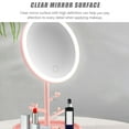 thumbnail image 4 of HEANUJJ 1Pc Touch Control Pink LED Light Mirror Desktop Makeup Accessory for Bedroom Vanity, 4 of 8