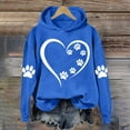 thumbnail image 2 of UTSJKR Dog Mom Hoodie for Women Mens Cat Paw Sweatshirt Heart Graphic Hooded Pullover Pet Puppy Owner Lovers Matching Tops Blue XL, 2 of 4