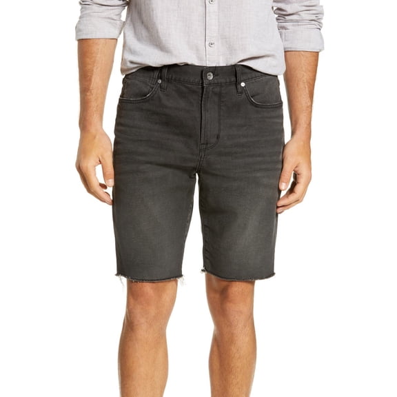 John Varvatos Bowery Slim Straight Jean Shorts in Black Size 38