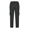 thumbnail image 6 of Qgtaibl Drawstring Cargo Sweatpant for Men Casual Elastic Waist Joggers Lightweight Running Athletic Pants with Pockets Black (Mens S), 6 of 6
