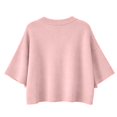 thumbnail image 4 of Tanghaowl Womens Tops Casual Elegant Round-Neck Lightweight Knit Pullover Top for Spring Autumn Women's Pullover Casual Pink S, 4 of 5