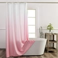 thumbnail image 2 of Ombre Pink Shower Curtain Sets for Bathroom Accessories Fabric Polyester Waterproof Modern Shower Curtain Liner with 12 Hooks W72xL72, 2 of 6