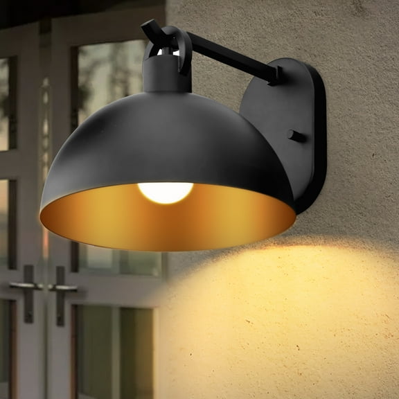 Barn Light ,12IN Matte Black  Flush Mounted Sconce,Dimmable Wall Sconce suitable for your entryway, kitchen, fireplace, living room, dining room,ETL Listed(Bulb not included)