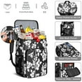 thumbnail image 5 of Tropical Flower and Leaves Pattern Insulated Cooler Backpack, Leakproof Waterproof Lunch Backpack for Beach Vacations, Hiking, 5 of 6