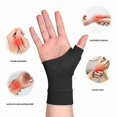 thumbnail image 2 of Compression Gloves For Thumb And Wrist Support 1 Pair Black, 2 of 5