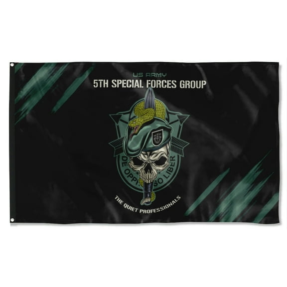 Cayyon 5th Special Forces Group Legacy Snake Eaters Flag 3x5Feet Military Banner with 2 Brass Grommets