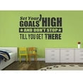 thumbnail image 4 of Set Your Goals High Vinyl Lettering Quote Inspirational Art for Home Décor Wall Stickers, 33x20-Inch, Black, 4 of 6