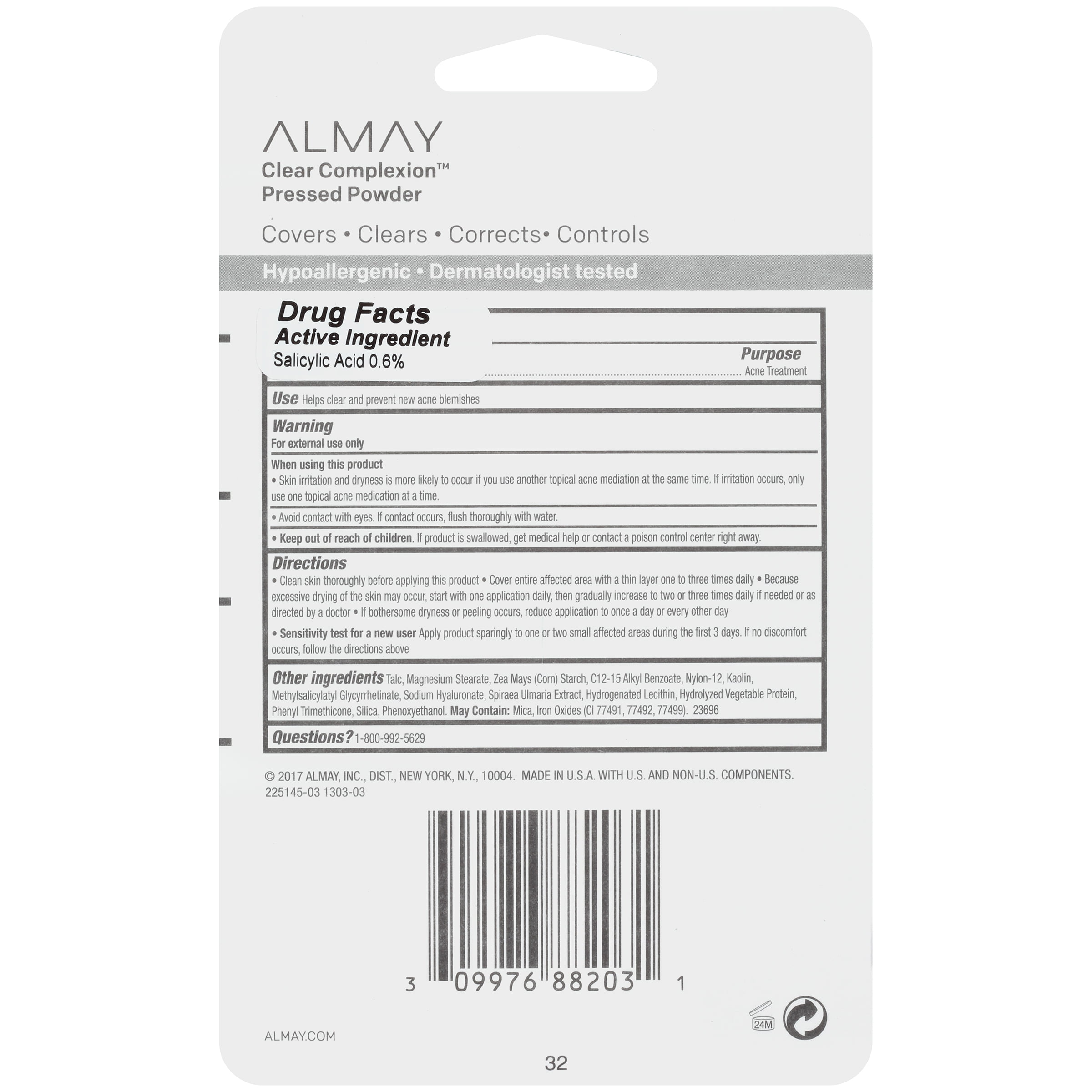 Almay Clear Complexion Pressed Powder, Medium