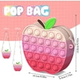 thumbnail image 4 of XUYIDAN Pop Fidget Purse for Girls, 2 in 1 Pop Bag for Girls Crossbody, Poppet Purse Rainbow Silicone Sensory Toys Bubble Bag, (Apple), 4 of 8