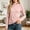 Pink, variant on NEBWOAK Girls Mock Neck Long Sleeve Tee, Cherry Slim Knit School Shirt,Pink, Size 150