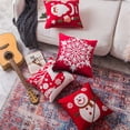thumbnail image 3 of Funda de almohada navideña de algodón, lino, Snowflacke, muñeco de nieve, funda de almohada para decoración de festivales de Navidad, Santa tholdsy HA000472-03B, 3 of 7