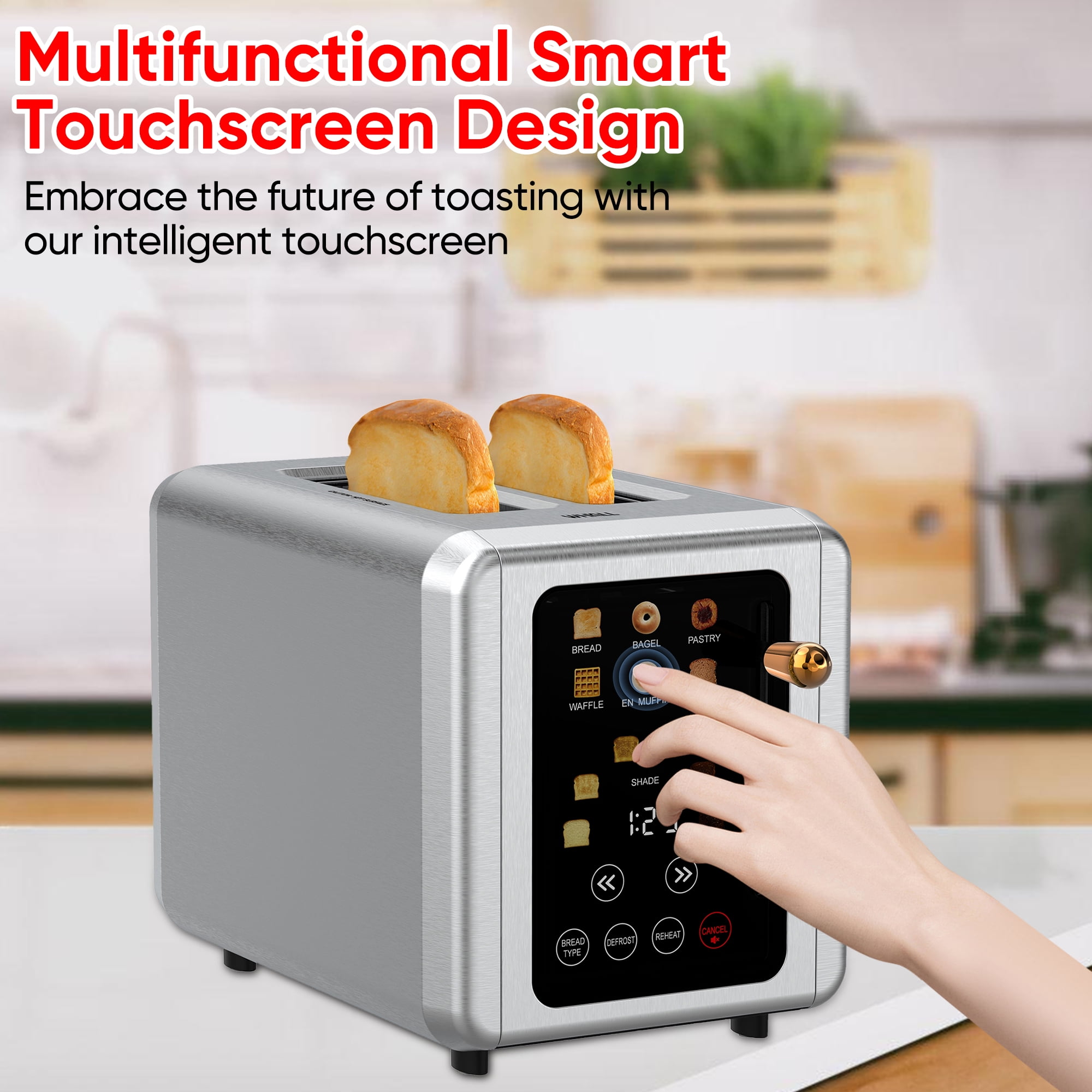 Touch toaster top