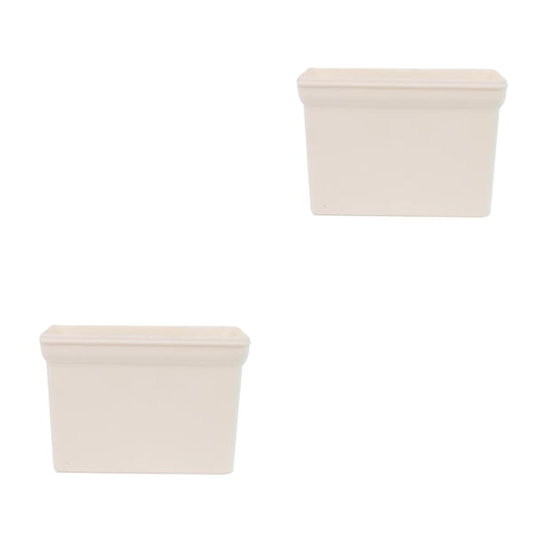 Kearding Soporte de marcador Estuches de papelería Contenedores de almacenamiento Contenedor de almacenamiento blanco Caja de tiza 2Conjunto