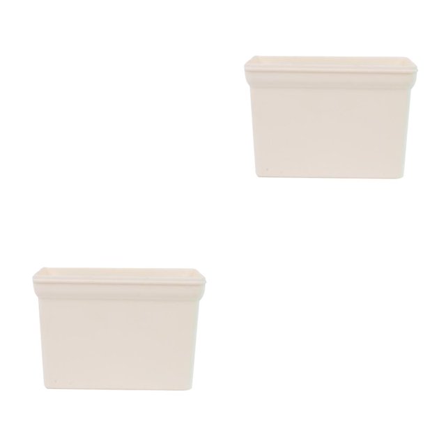 Monstrate Portalápices Caja de Borrador Multiusos Estuches de Papelería Contenedor de Almacenamiento Blanco 2Conjunto