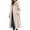 Beige, variant on Long Winter Coats for Women Hooded Snap Buttons Solid Color Soft Warm Fleece Long Coat with Pockets for Cold Weather Daily Wear Outdoor Commute