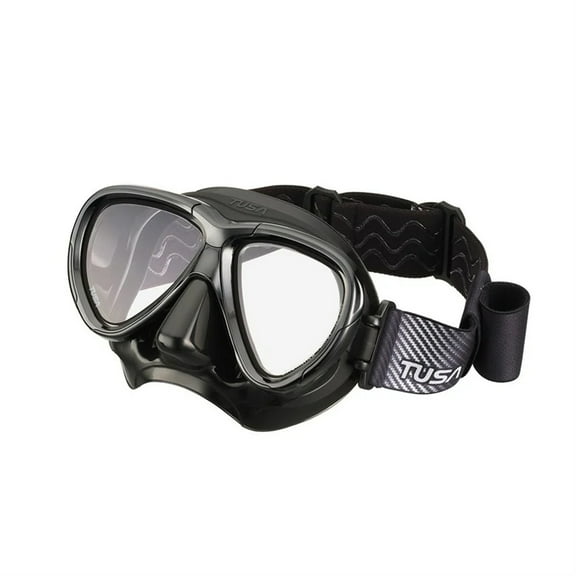 Tusa Intega Mask with Fabric Strap Black Black Silicone