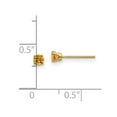 thumbnail image 2 of 14k Yellow Gold 3mm Round November Citrine Post Earrings 3x3mm Wide Stud Earring for Women, 2 of 2