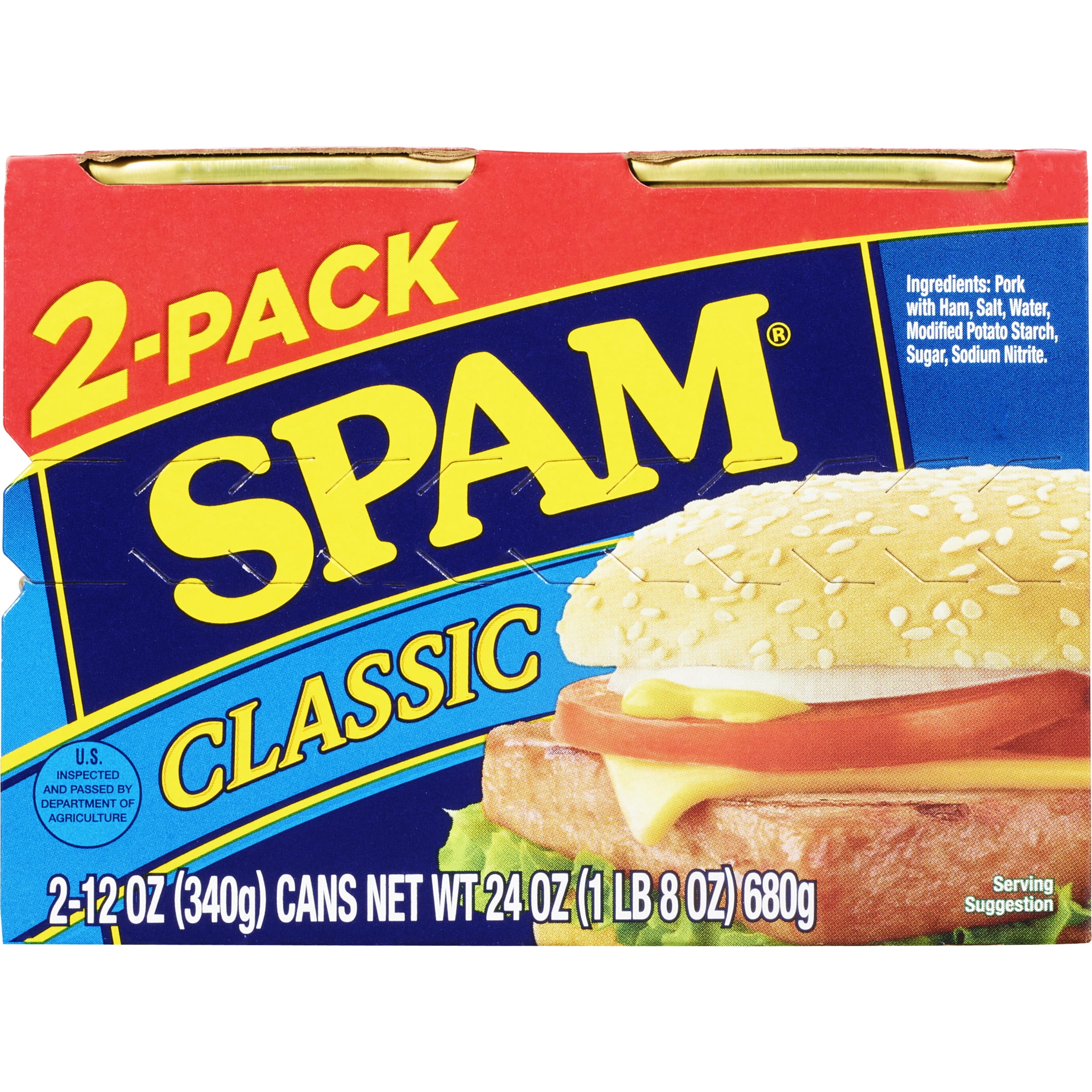 (6 pack) SPAM Classic, 12 oz Aluminum Can (6 packs of 2 cans)
