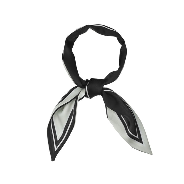 Cinta para el cabello elegante y delgada INSPIRE CHIC para mujeres, banda de mano, bufanda para el cuello, negra pura