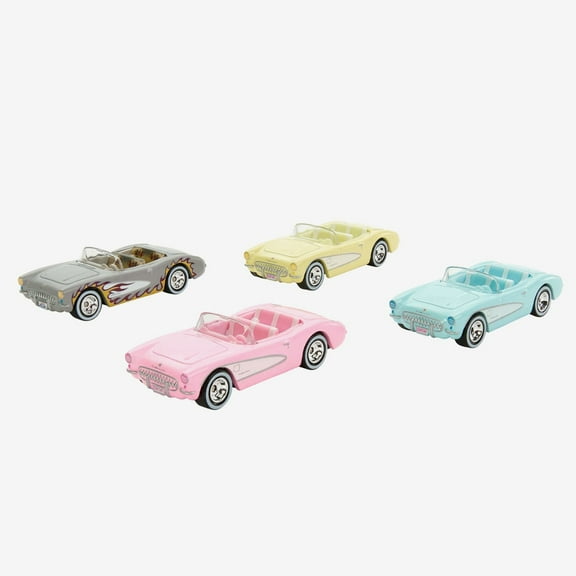 Barbie The Movie Hot Wheels Collectors Set 1956 Corvette 4-Pack