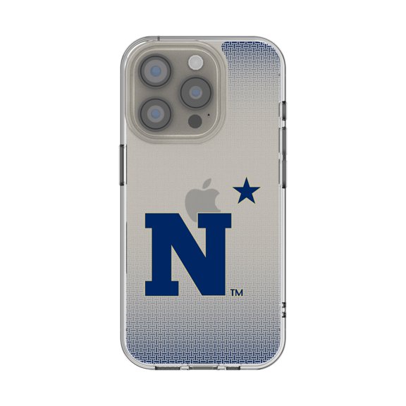 Navy Midshipmen Linen Logo iPhone Clear Case