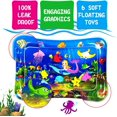 thumbnail image 3 of WELLXUNK Baby Water Mat, Inflatable Water Play Mat, for 3 6 9 Months Newborn Boys and Girls, Tummy Time Play Activity Playmats Leakproof BPA Free Water Mat Toy for Baby's Stimulation Growth, 3 of 7