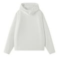 thumbnail image 6 of Momasggi Oversized Turtleneck Hoodies for Men Trendy Textured Hooded Sweatshirt Loose Casual Long Sleeve Drop Shoulder Sweatshirts Fashion Solid Color Pullover Tops White XL, 6 of 6