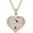 Gold, variant on Hip Hop 18K Gold Plated Iced Out Full Cubic Zircon Broken Heart Band Aid Necklace Pendant for Women Men