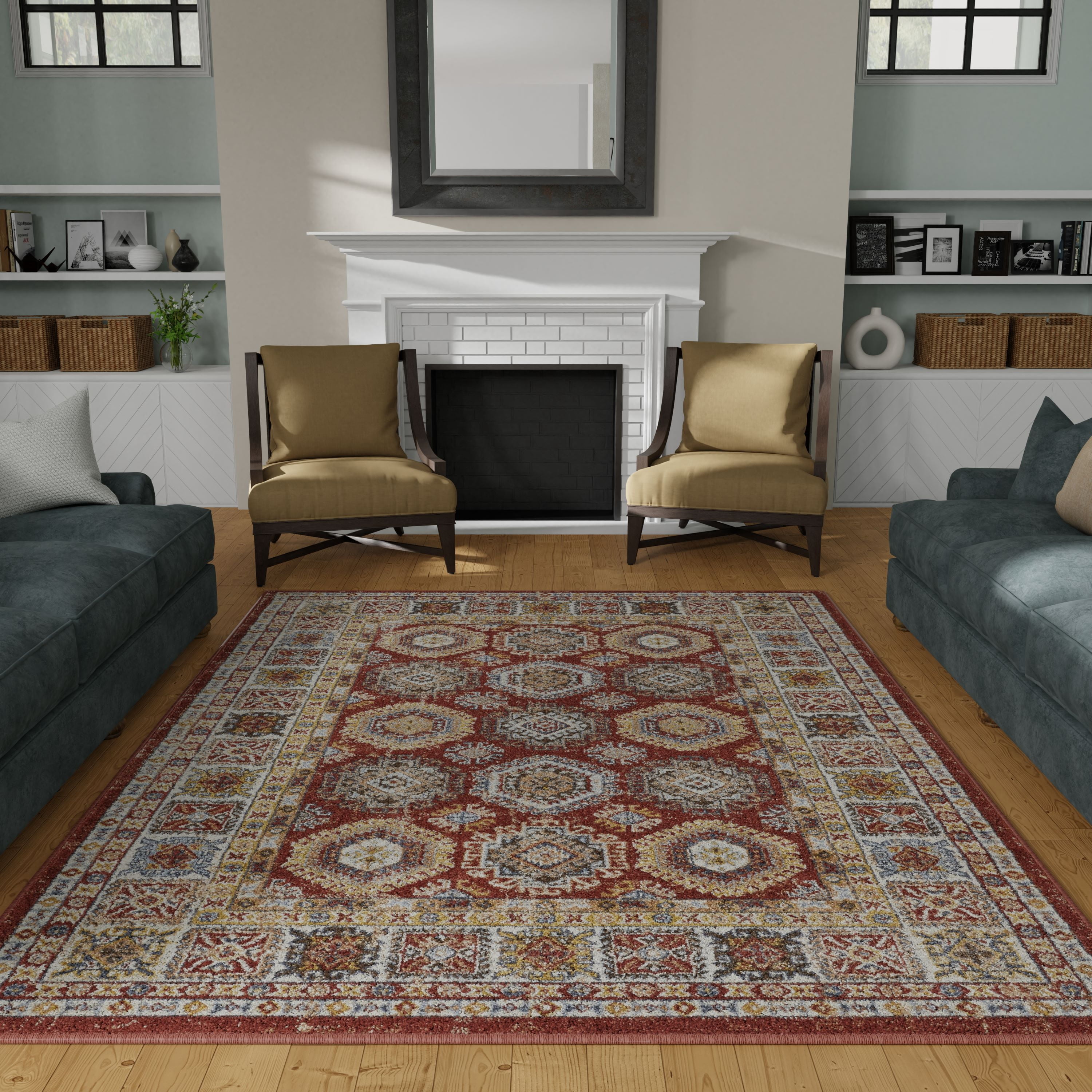 Loomaknoti Alsbrooke Delary 6' x 9' Blue Oriental Indoor Area Rug