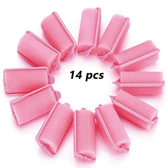 FACEGA 14 Pcs Hair Rollers,Comfortable Sleep Design Foam Hair Rollers to Sleep In,Flexible and Adjustable Heatless Hair Curler