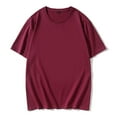 thumbnail image 2 of IYTR Mens T Shirts Pullover Crewneck Casual Comfy Solid Color Leisure Running Fitness Sports Shirts Short Sleeve Summer T Shirts Red XL, 2 of 3