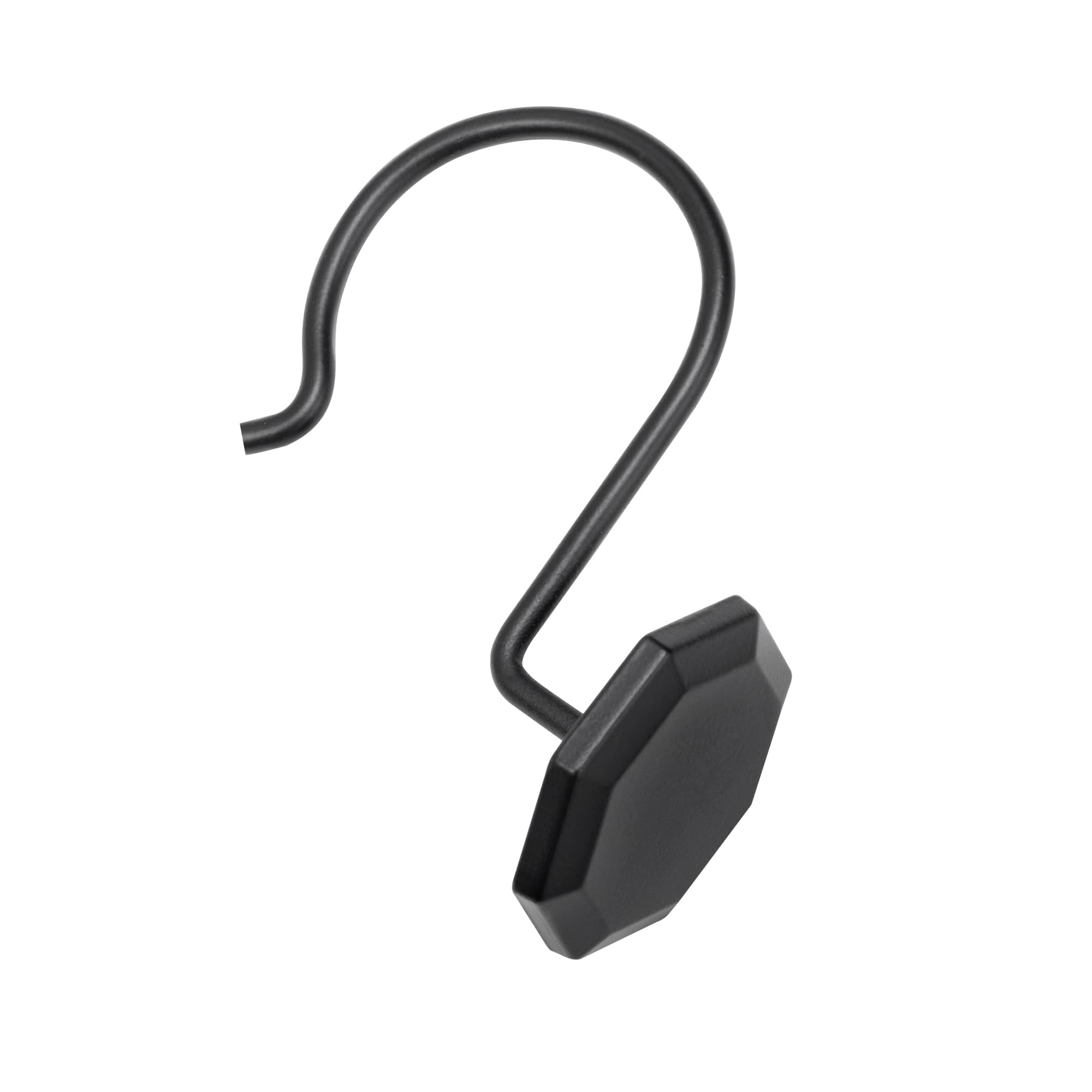 Utopia Alley HK27BK Rust Proof Zinc Shower Curtain Hooks Rings, Matte Black - Set of 12