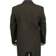 thumbnail image 3 of Mens Two Piece Double Breasted Modern Fit Italian Styled Dress Suit Set | Black Charcoalgrey Chocolate Grey Navy White, 3 of 4