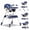 Blue, variant on LHUAI, Foldable Baby High Chair, 4 in 1 Convertible High Chairs, With 5-Point Safety Harness, Adjustable Dining Tray & Backrest & Height, Easy To Clean Surface, For Babies And Toddlers, Pink
