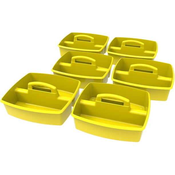 Storex Supply Caddy, Yellow, 6Pack