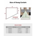 thumbnail image 6 of Brown Grey Swag Valances for Windows, Modern Brown Geometric Rod Pocket Sheer Valances for Small Windows, Swag Toppers Light Filtering for Kitchen Living Room 2 Panels 28''x36'', 6 of 6