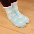 thumbnail image 6 of BambooMN Women's Fuzzy Polka Dot Cuff Socks - Light Grey - Extra Large - 3 Pairs, 6 of 6