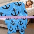 thumbnail image 5 of Kids Blanket 60 x 50 Inch Double-Sided Fleece Nap Mat for Travel,Blue Logo Of The Ship Printed Machine Washable, 5 of 8