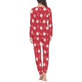 thumbnail image 4 of Renewold Matching Christmas Family Pajamas Santa Candy Canes Long Sleeve Nighwear Lounge Set for Women Size 6XL 2 PCS Warmth Sweatshirt Fit for Jogger/Yoga Sleepwear, 4 of 5