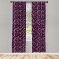 thumbnail image 3 of Ambesonne Dragonfly Curtains, Girls Vintage Animal, Pair of 28"x63", Purple Peach, 3 of 5