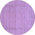 thumbnail image 1 of Ahgly Company Machine Washable Indoor Round Abstract Blue Contemporary Area Rugs, 3' Round, 1 of 4