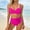 Hot Pink, variant on Summersalt swimsuits for women High Waist Bikini Strappy Tankini Top And Swim Bottoms Solid Color Two Piece Swimsuit For Beach Pool Girls plus Size Guard Bathing Suit Bathing Suit Top for Juniors Tan