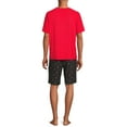 thumbnail image 2 of ANDE Men's Sleep Top and Shorts Set, 2-Piece, Sizes S-2XL, Mens Pajamas, 2 of 5