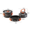 thumbnail image 2 of OULII 1 Set Camping Cookware Set Aluminum Alloy Round Outdoor Cooking Pot for Outdoor Enthusiasts, 2 of 8
