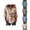 001-Blue, variant on VOUZZA Floral Printed Shirts for Women 3/4 Sleeve Button Up Blouse Tops Casual V Neck Lightweight Tunics Summer Fashion Elegant Flower Pattern Work Clothes Plus Size Top