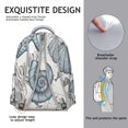 thumbnail image 3 of Underwater Sea Turtle Student Backpack Waterproof Durable Composite Oxford Cloth with Nautical Abstract Turtle Print, Adjustable Straps, Large Capacity for School, Travel, and Beach, 3 of 6